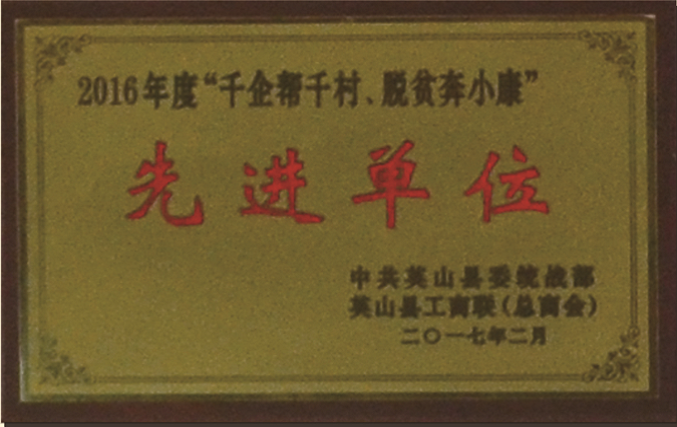 2016年度 先进单位